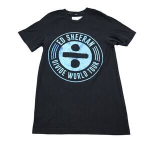Ed Sheeran Shirt Womens S Black Divide World Tour Ei Lo Short Sleeve Tee